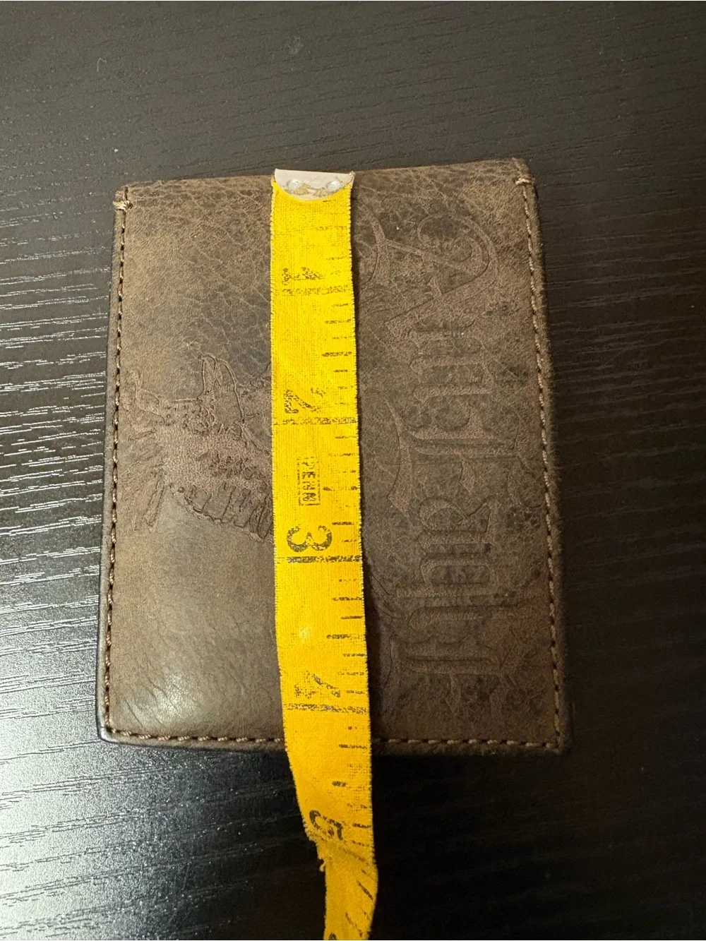 American Eagle Outfitters Distressed Brown Leather Bifold Wallet Eagle